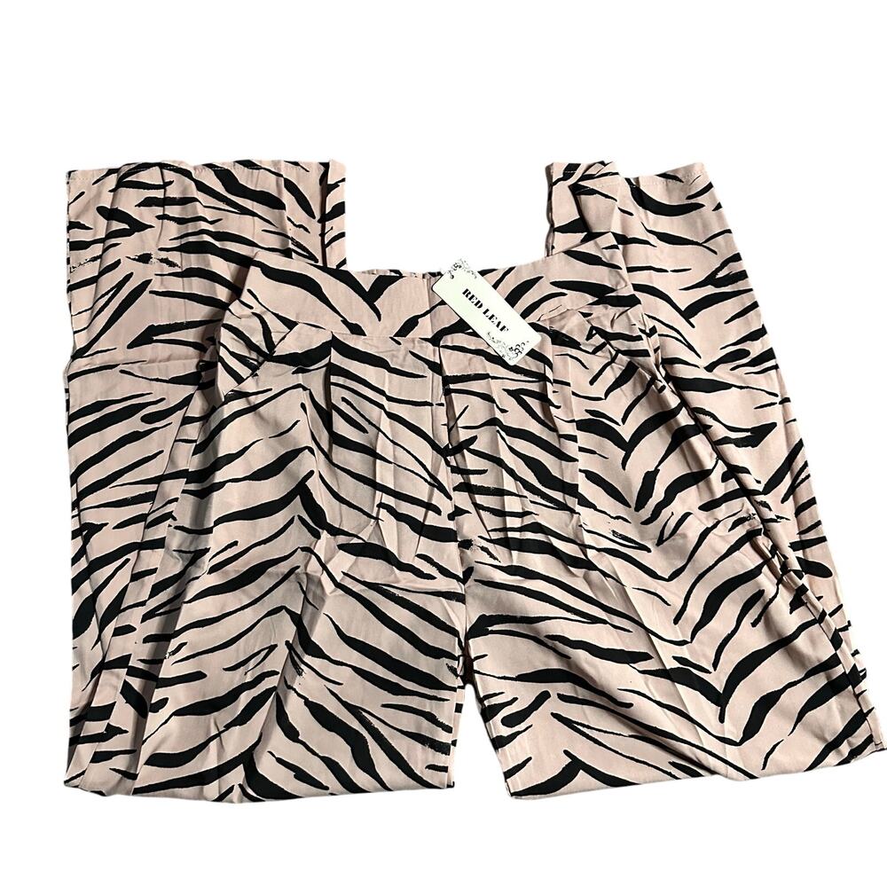 Red Leaf Zebra Dress Pants Size Small Black Tan New With Tags